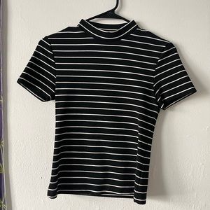 American apparel cotton spandex mock neck